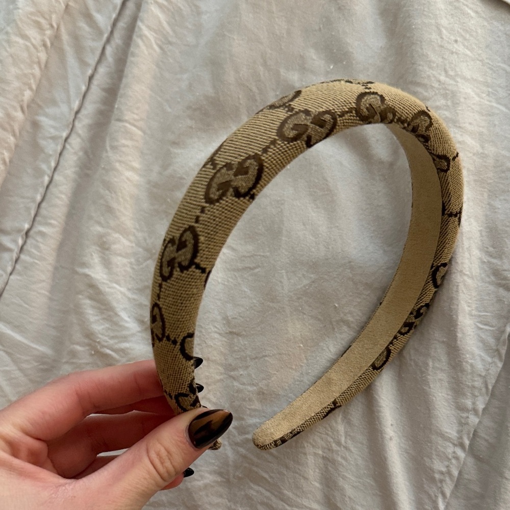 Gucci Tan Monogram Hairband